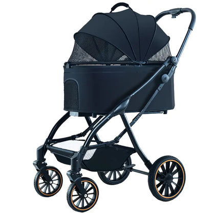Automatic Folding Pet Stroller for Small Dogs and Cats